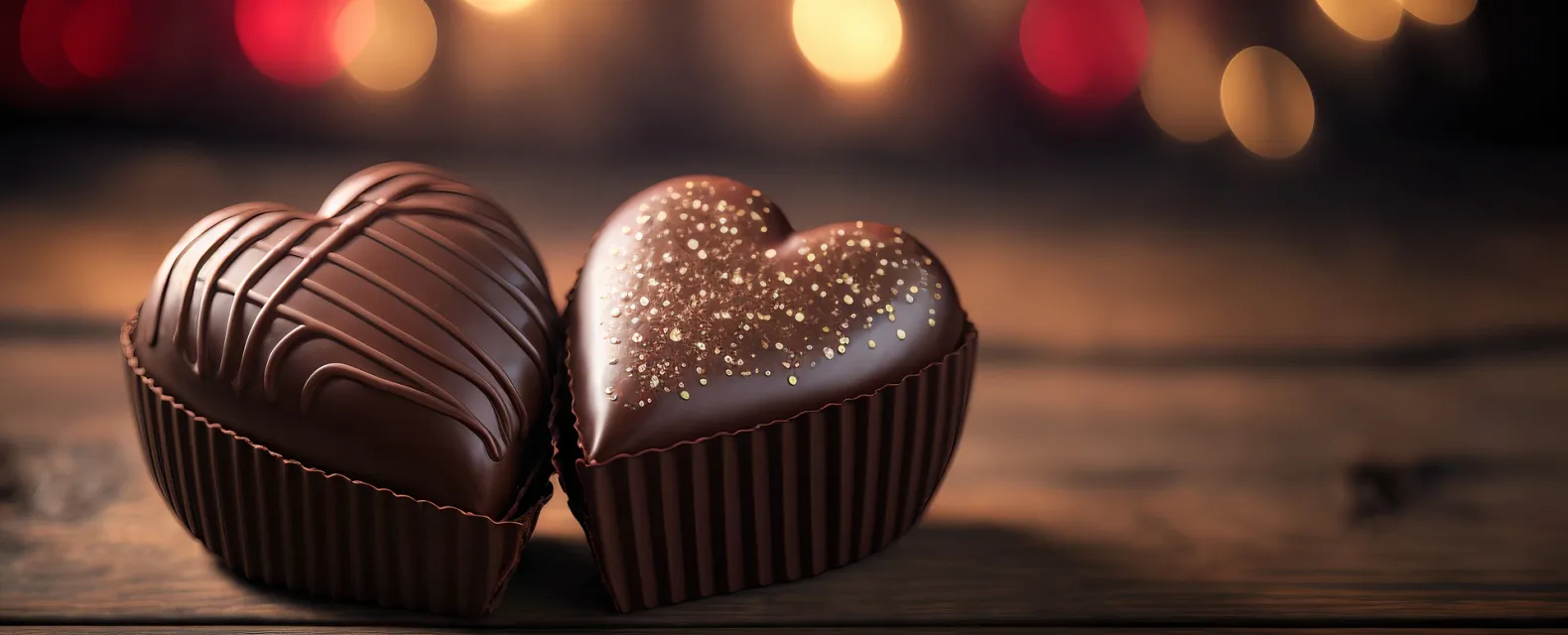 Valentine chocolate hearts