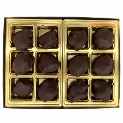 12 piece dark chocolate pecan turtles